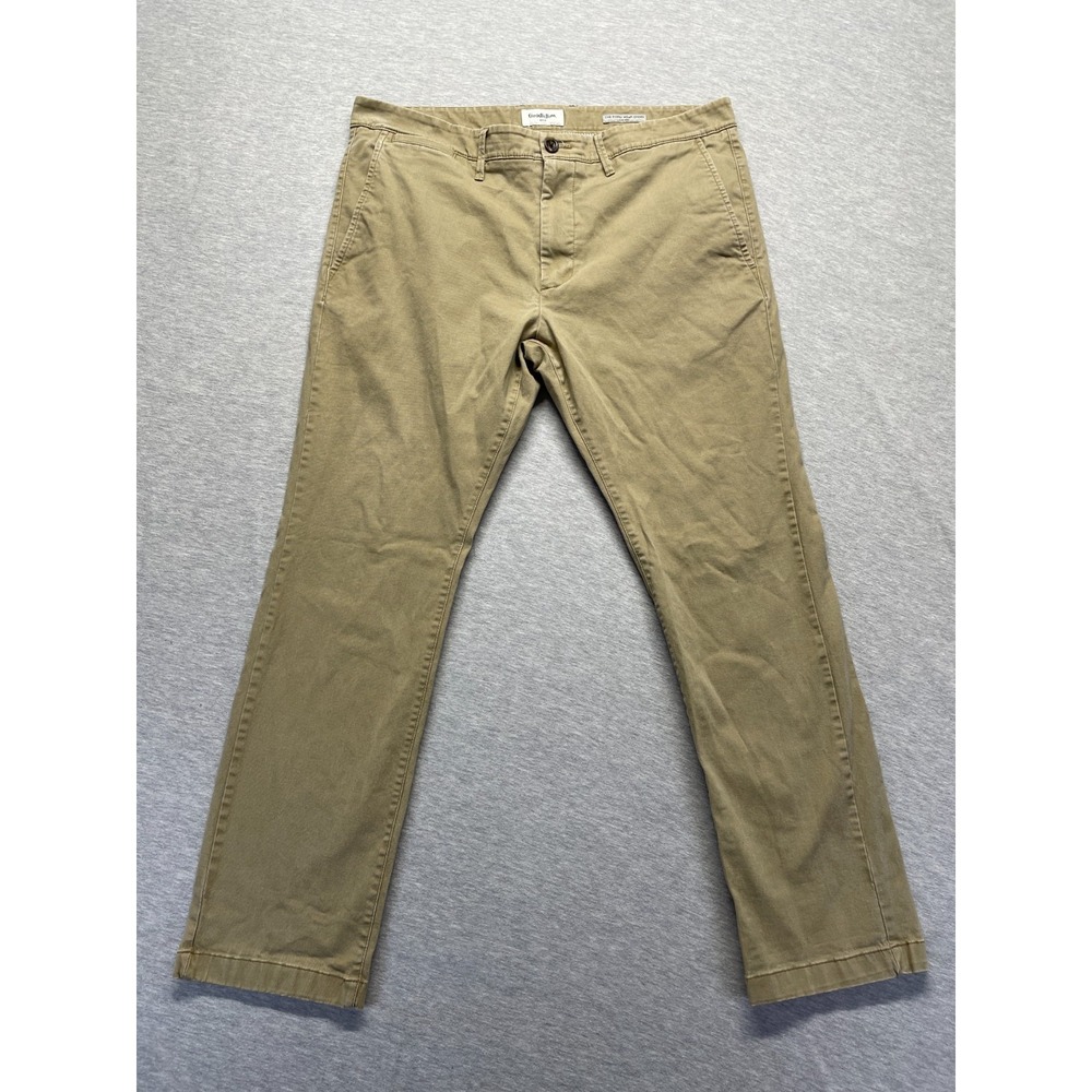 Goodfellow & Co. The Every Wear Chino Pants Mens 38x30 Beige Slim Straight Leg